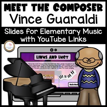 Vince Guaraldi Biography Slideshow   Music | Google Slides Lesson for Grades 1-4