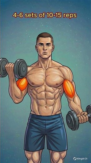 Build Powerful Biceps: 3 Science-Backed Exercises🚀💪🔥#fitness #bodybuilding #workout #gym #muscle