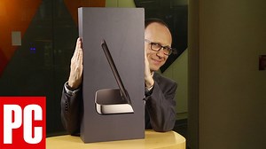 Watch us unbox the HP Elite x3, a phone that turns into a Windows 10 desktop. More info here: http://bit.ly/2e0Thag | PCMag