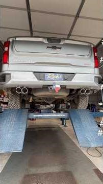 24 Silverado Flowmaster true duals 3 1/2 quad tips #customexhaust #trueduals #silverado #flowmaster