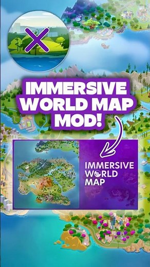 NEW Immersive World Map Mod for The Sims 4 ✨🤩 #thesims4 #sims4 #sims4mods