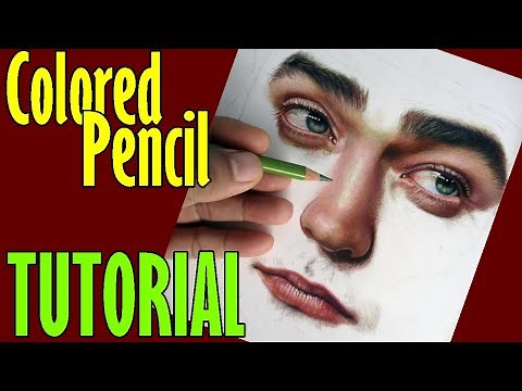 FABER CASTELL POLYCHROMOS COLORED PENCIL Realistic Drawing Tutorial | Robert Pattinson