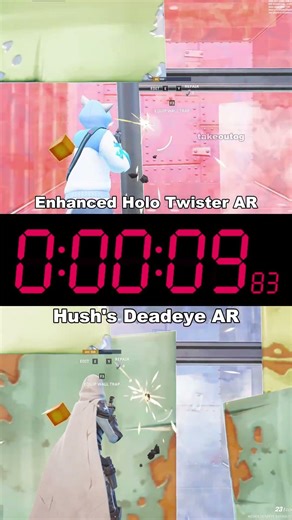 Enhanced Holo Twister AR 🪢Vs Hush's Deadeye AR 🤫I #fortnite #gaming #earclacks #fortnitebr #creative