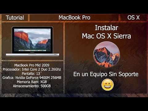 Tutorial MacBook Pro Mid 2009 - Instalar MacOS Sierra (Español)