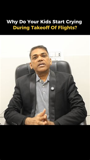 KK Hospital on Instagram: "✈️ Why do kids start crying during flight takeoff? It’s not tantrum… it’s pressure pain! Many parents feel embarrassed or confused when their child suddenly cries during takeoff or landing 😢 But the truth is — it’s ear pressure changes, not bad behaviour. 👂 What actually happens? • Cabin pressure drops quickly • Ears can’t adjust fast • Eustachian tube gets blocked • Pressure builds inside the ear • Causes pain, fullness & crying 👶 Common signs in kids: • Sudden cry