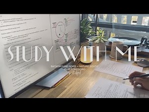 3-Hour Study With Me 🖊️ | Background Noise | No Music | Rain Sounds | Pomodoro 45/15