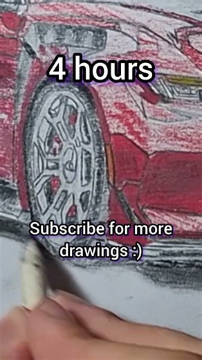 Drawing THE STRONGEST Ford Mustang GTD Nürburgring #shorts #fordmustang #cardrawing
