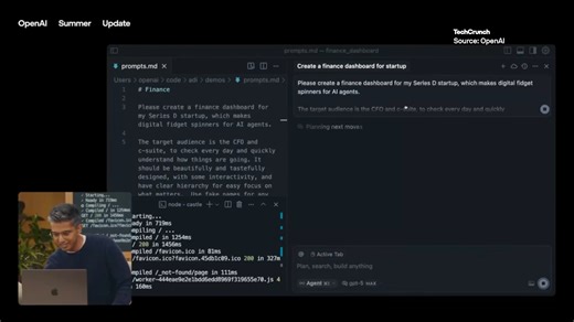 OpenAI has startups in mind with GPT-5's new vibe coding abilities. Watch its new capabilities demonstrated as it creates dashboards from written prompts. | TechCrunch