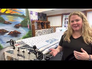 Loading a giant backing fabric with seams on a Longarm Quilting machine with The Quick Zip System