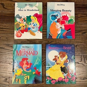 Vintage 1992 Walt Disney Books/ Hardcover Princess Books/ Kids Classic Books