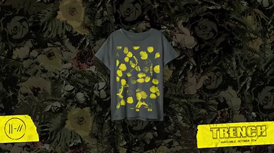 new clothes. josh stitched them. he’s been busy. please don’t order too many. it takes a long time. twentyonepilots.com/store | twenty one pilots