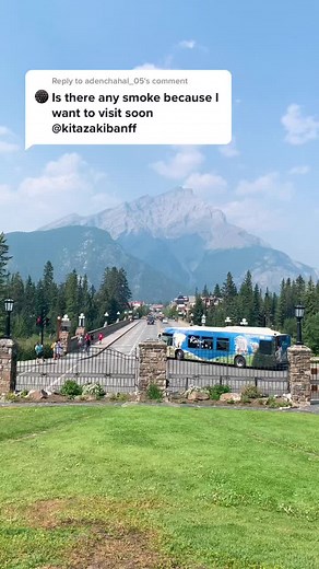 Reply to @adenchahal_05 keep check webcam & fires in B.C where smoke come💨#foryou #canada #banff #banffnationalpark #smoky #alberta
