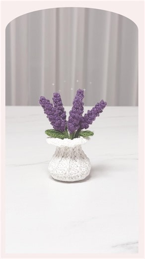 다이소 뜨개꽃 diy 라벤더 만들기 💜 퍼플 보라빛 라벤더 미니로 뜨기