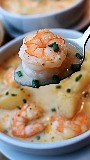 Creamy Shrimp and Potato Chowder This Creamy Shrimp and Potato Chowder is pure comfort in a bowl — rich, velvety, and loaded with tender shrimp and hearty potatoes. It’s the perfect cozy meal for chilly evenings, bringing the taste of the coast right to your kitchen. Why You’ll Love It Creamy and flavorful with simple ingredients. Ready in about 30 minutes. Perfectly balanced seafood and comfort food combination. Ingredients For the Chowder: 1 lb shrimp, peeled and deveined 2 tbsp butter 1 tbsp 