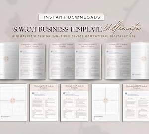 S.W.O.T Business Analysis Template | Editable SWOT Worksheet for Strategic Planning and Growth - Etsy Canada