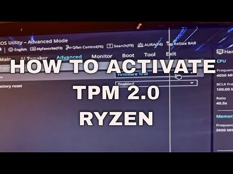 How to Activate TPM 2.0 on Ryzen 7 3700x | Asus Motherboard | Bios Mode