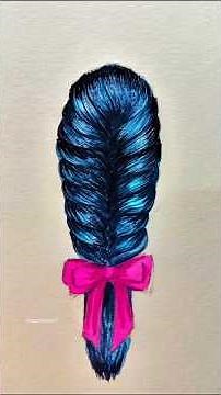 How to Draw Realistic Braided Hair ✏️🔥 | Step by Step #drawing #tutorial #art #anime #shorts