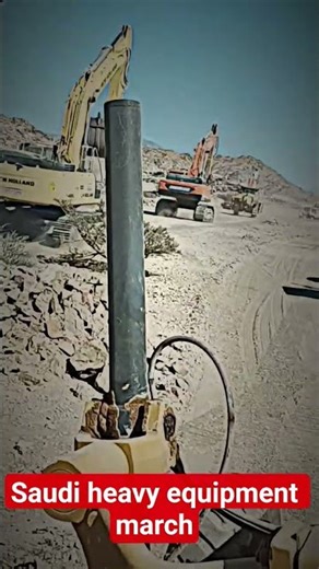 Heavy Equipment Movement for Site Work in Saudi Arabia 🇸🇦🚜 | #shorts #heavyequipment #youtubeshorts