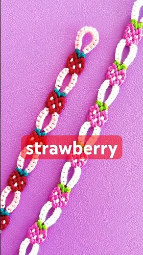 苺ミサンガの編み方🍓🍓🍓 #short #ミサンガ #diybracelet