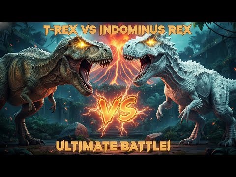 T-Rex vs Indominus Rex | Jurassic World’s Deadliest Showdown