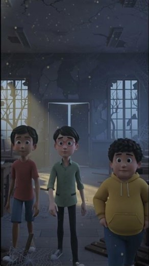 The village's very old school in ruins #ai #kahani #cartoon #shorts #viral