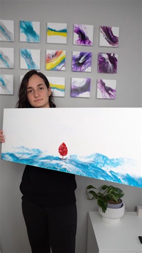 Stephany Alvarez Art on Instagram: "Inspired on fall, Maple Tree 🍁 #peaceful"