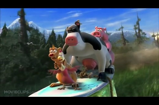 Barnyard Surfing Scene: Fun with Farm Animals