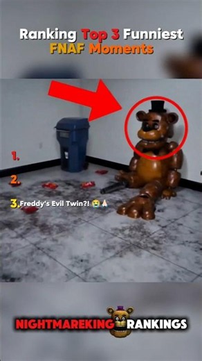 Ranking Top 3 Funniest FNAF Moments 🐻😂🏆 #shorts