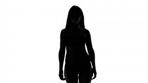 Dancing young girl in underwear