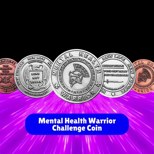 💥 Celebrate Every Step — Mental Health Warrior Challenge Coin 🛡️⚔️ Healing isn’t a straight line. Some days you climb mountains. Other days, it’s one small step — and that still counts as progress. 🪙 The Warrior Coin reminds you: every choice to keep going — that’s Warrior strength. 💡 The Warrior Coin is part of the Mental Health Warrior Program — created from my 20-year battle with Bipolar, Alcoholism, Anxiety Disorders and PTSD. Those challenges left me feeling so powerless that I tried to