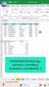 Excel CHOOSECOLS Function | Extract Columns Instantly