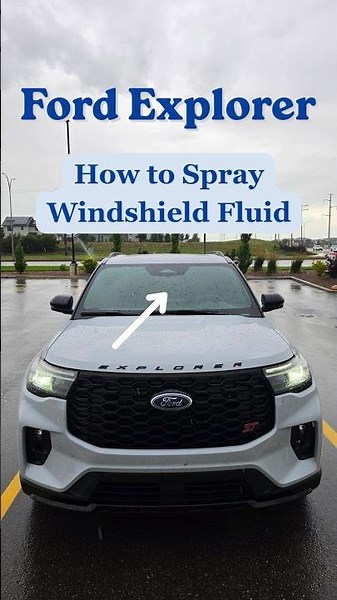 How to Spray Front Windshield Washer Fluid on Ford Explorer #ford #auto