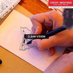 Let your creativity flow as you doodle something pretty with crystal clear vision. Book an #eyetest at #VisionExpress. https://goo.gl/nF1Ucw | Vision Express India