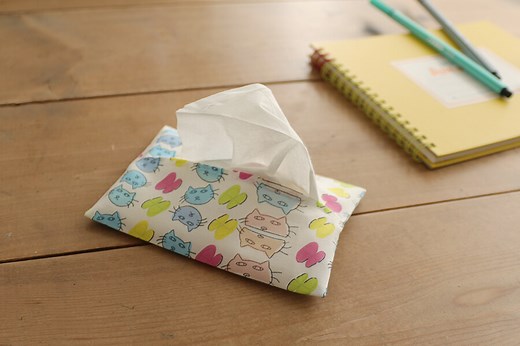 10分で完成！ポケットティッシュケースの作り方【型紙なし】【ハギレ布で作れる】