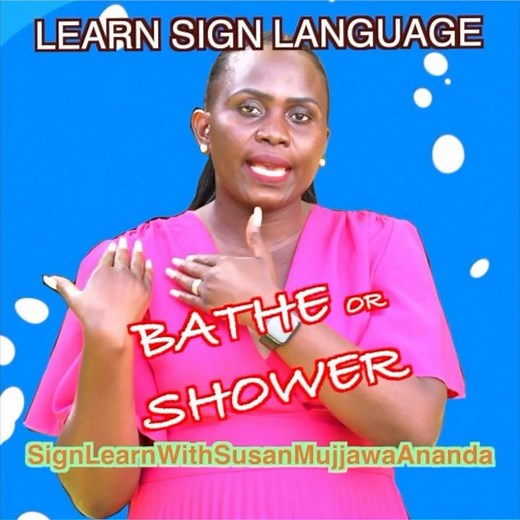 Learn how to sign “Bathe/shower” in sign language. #signlearnwithsusanmujjawaananda #love #sign