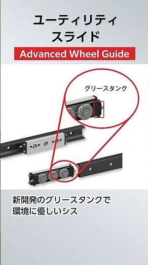 THKのユーティリティスライドが30秒でわかる！ Advanced Wheel Guide編
