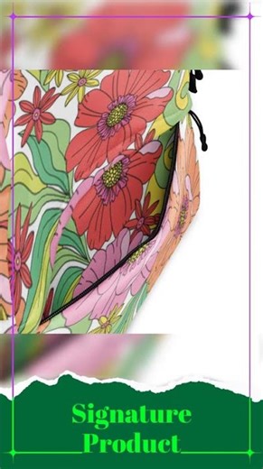 Retro Floral Backpack: 60s 70s Style, Peach Fuzz Design