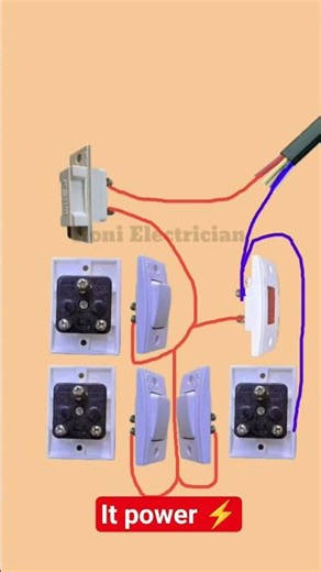 switch 5 pin connector indicator fuse wire connection #electrical #shortvideo