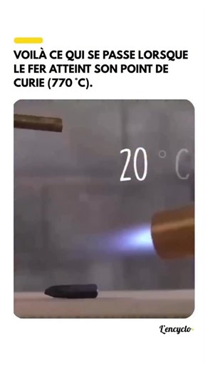 L’encyclopédiste 🌟 | Le point de Curie, ou température de Curie, correspond à une température propre à chaque matériau ferromagnétique, comme le fer, le nickel... | Instagram