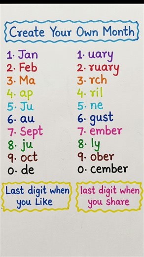create your own month 😊 #subscribe #ytshorts #fun