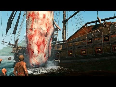 Assassin's Creed IV Black Flag - The Big White Whale harpooning [HD]