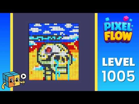 Pixel Flow Level 1005 (Hard) Walkthrough Solution