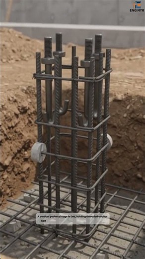 How to Build Foundation Design of Steel Structures! 🏗️ #StructuralEngineering #shorts
