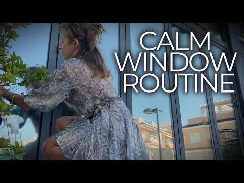 Calm Window Cleaning | Washing Windows in a Dress | Calm Home Day