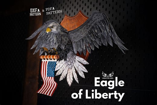 Leather Eagle PDF Pattern: 3D American Flag Template (DXF) - Etsy