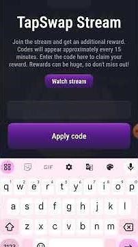Live Stream Code Tapswap Code