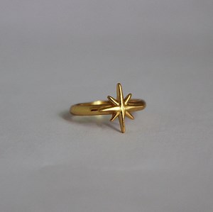 Gold North Star Ring, Nautical Star Ring, Starburst Ring, Polar Star Ring, North Star Ring, Gift for Her, Gift for Him, Unisex Silver Ring - Etsy