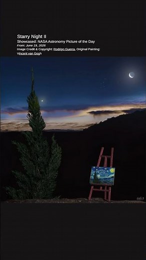 A modern recreation of Starry Night by van Gogh captured in Brazil’s night sky #NASA #Astronomy