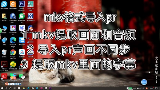 【PR】mkv导入pr小妙招｜mkv格式的音频、视频、字幕提取｜解决字幕乱码
