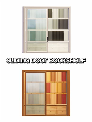 Interactive Bookshelf with Sliding Doors Design